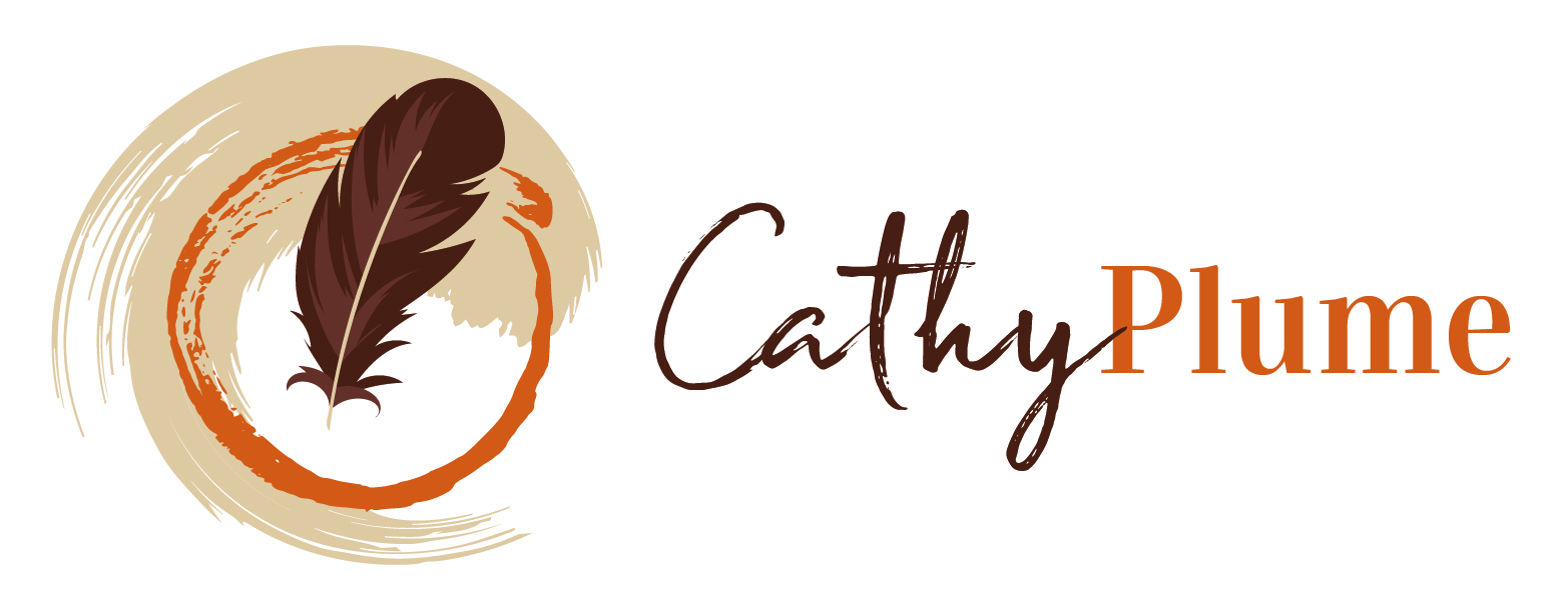 Variante logo Cathy Plume par la Sorcière graphique