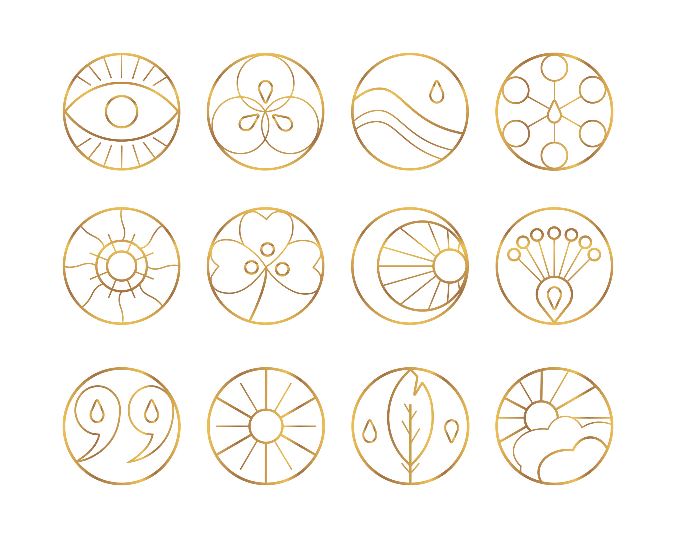 icônes Aurore Mennessiez - réalisé par La Sorcière Graphique, webdesigner spirituelle