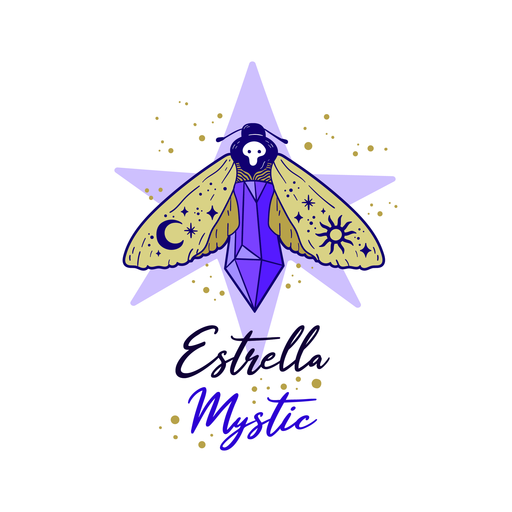 Logo Estrella Mystic - réalisé par La Sorcière Graphique, webdesigner spirituelle