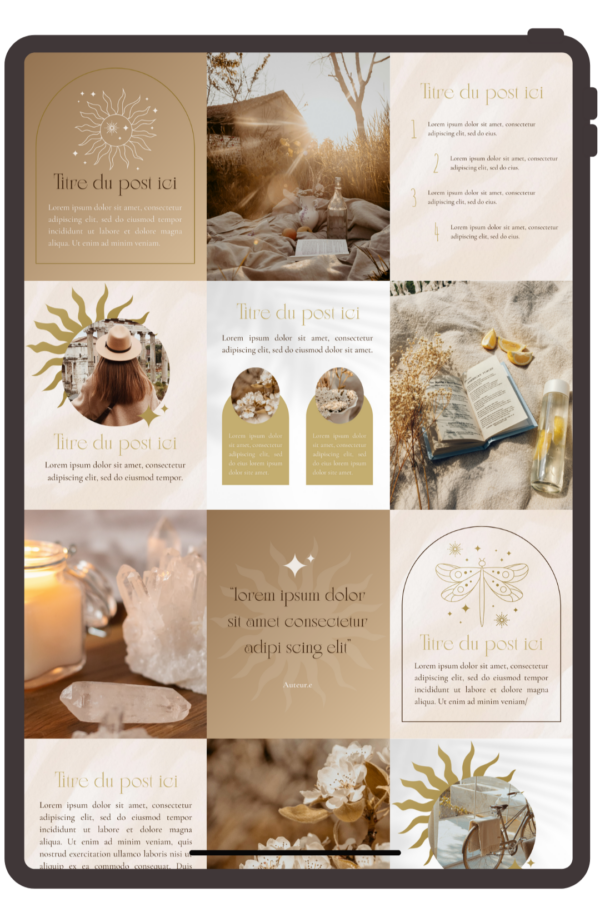 Templates Canva Solaria - modèles instagram spiritualité
