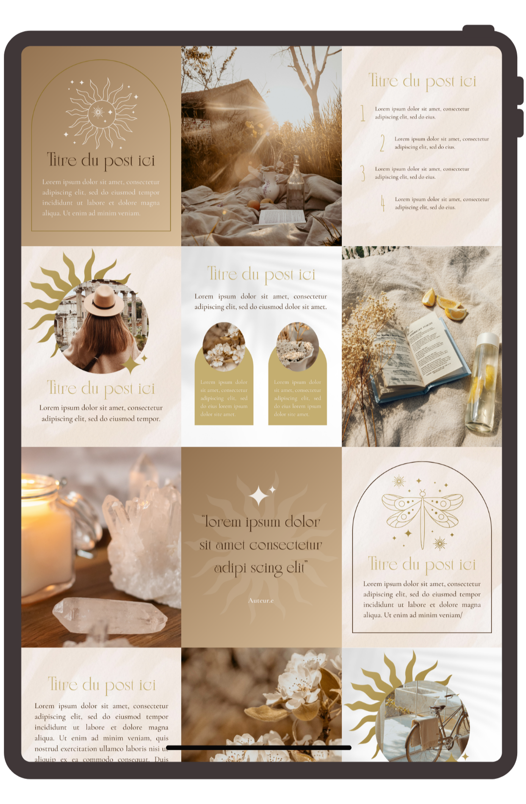 Templates Canva Solaria - modèles instagram spiritualité Templates Canva Solaria - modèles instagram spiritualité