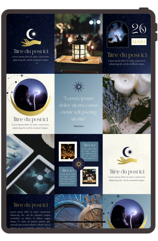 Templates Canva Nyx - modèles instagram spiritualité