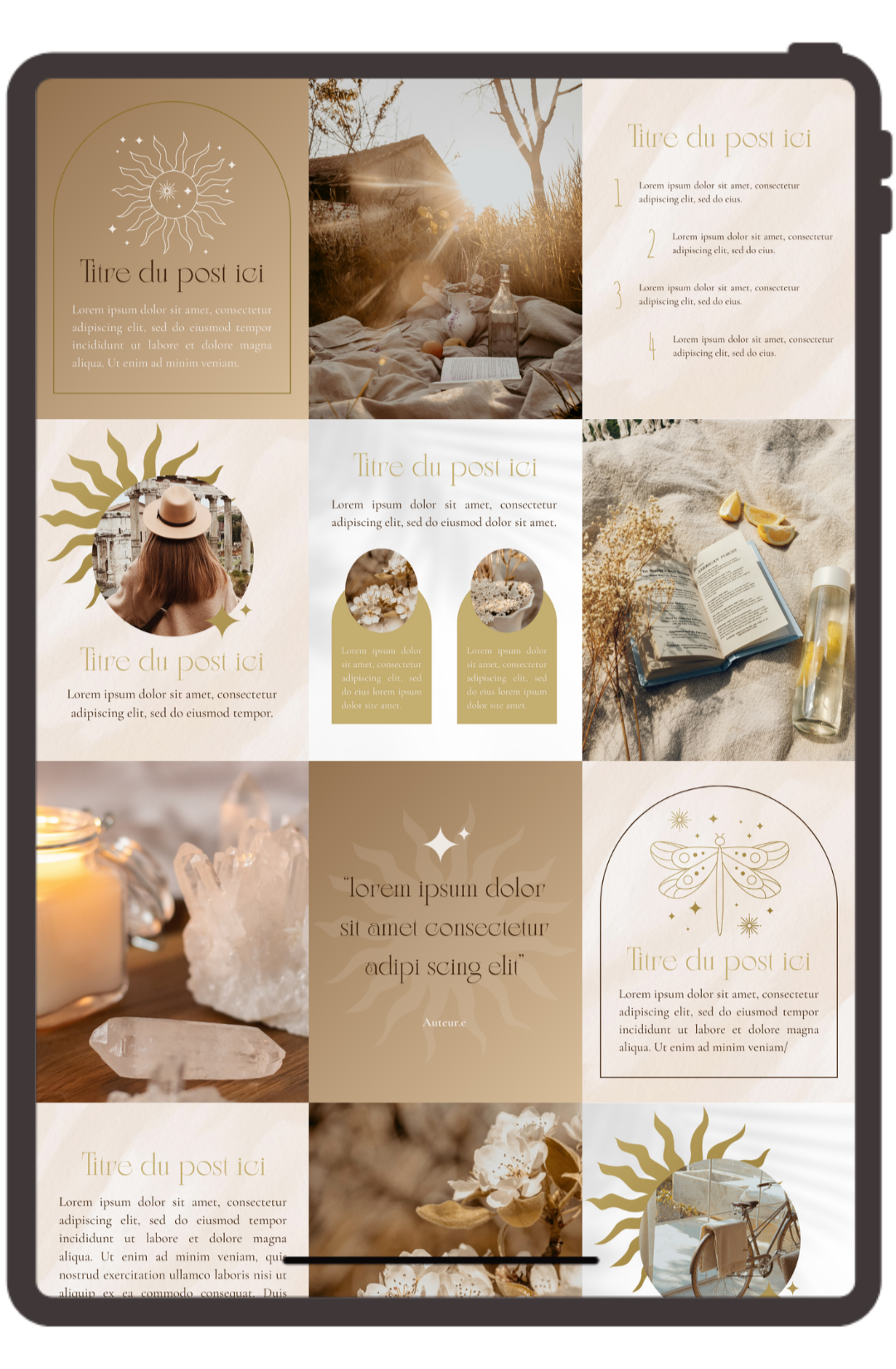 Templates Canva Solaria - modèles instagram spiritualité Templates Canva Solaria - modèles instagram spiritualité