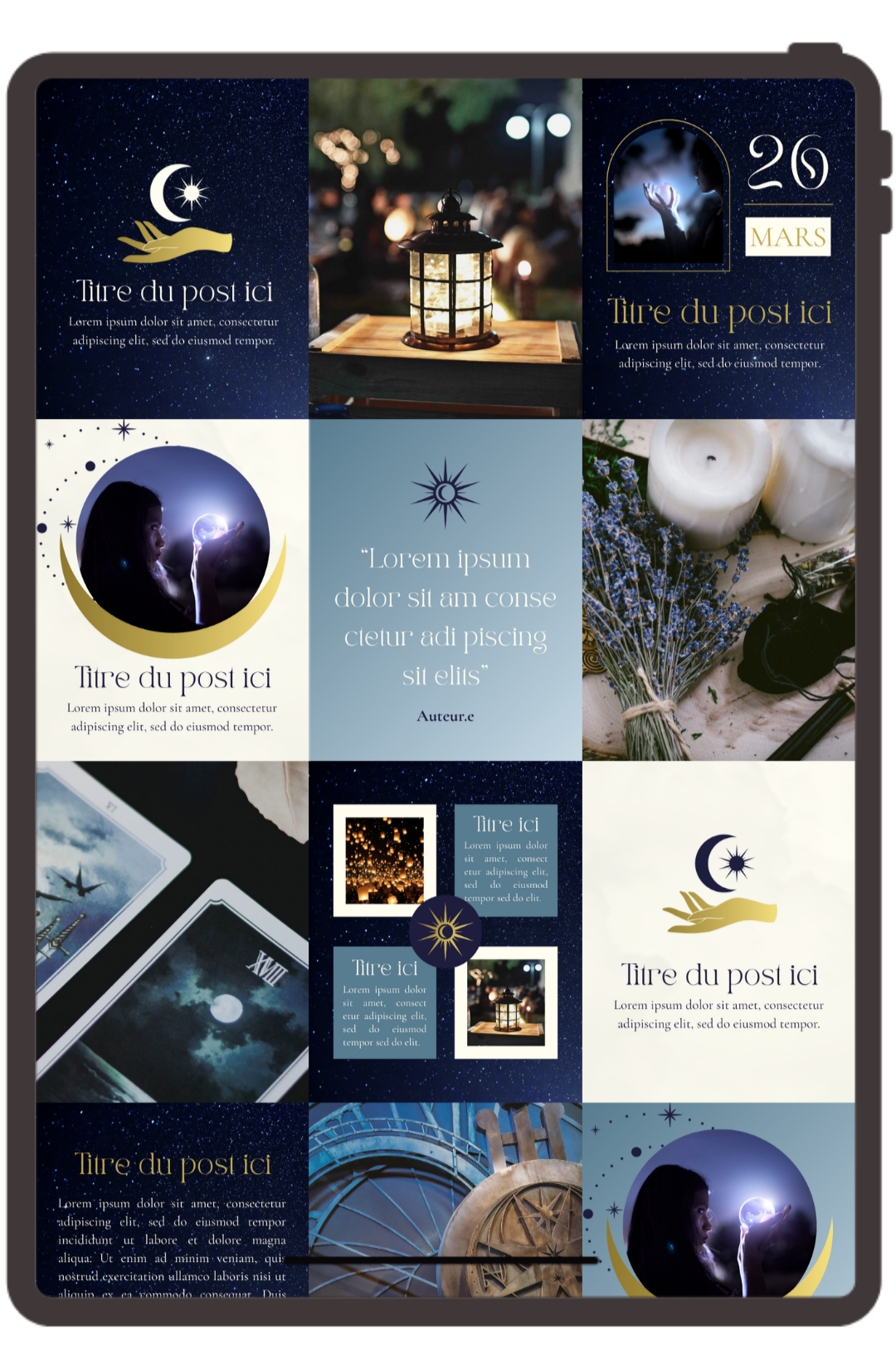 Templates Canva Nyx - modèles instagram spiritualité Templates Canva Nyx - modèles instagram spiritualité