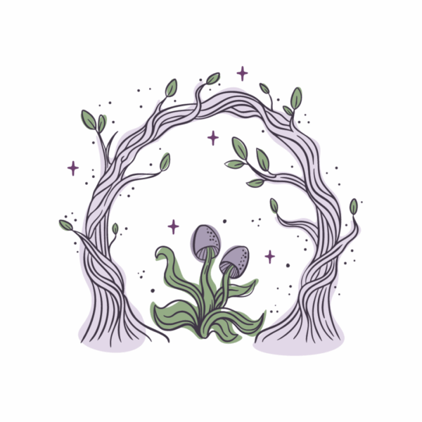 Logo arche La Sorcière graphique spiritualité ésotérisme magie