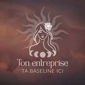 Logo femme lune La Sorcière graphique spiritualité ésotérisme magie