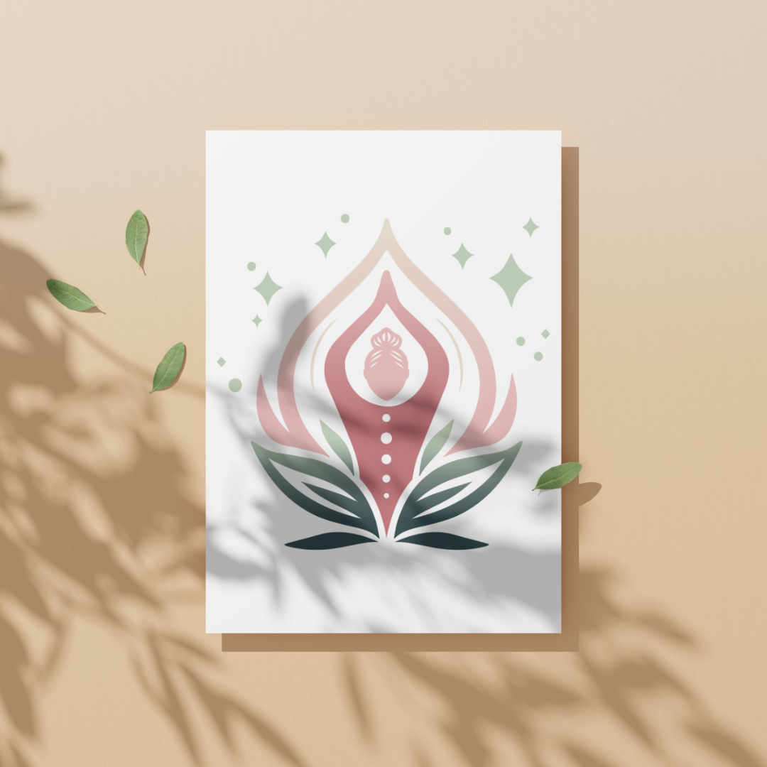 Logo femme fleur La Sorcière graphique spiritualité ésotérisme magie