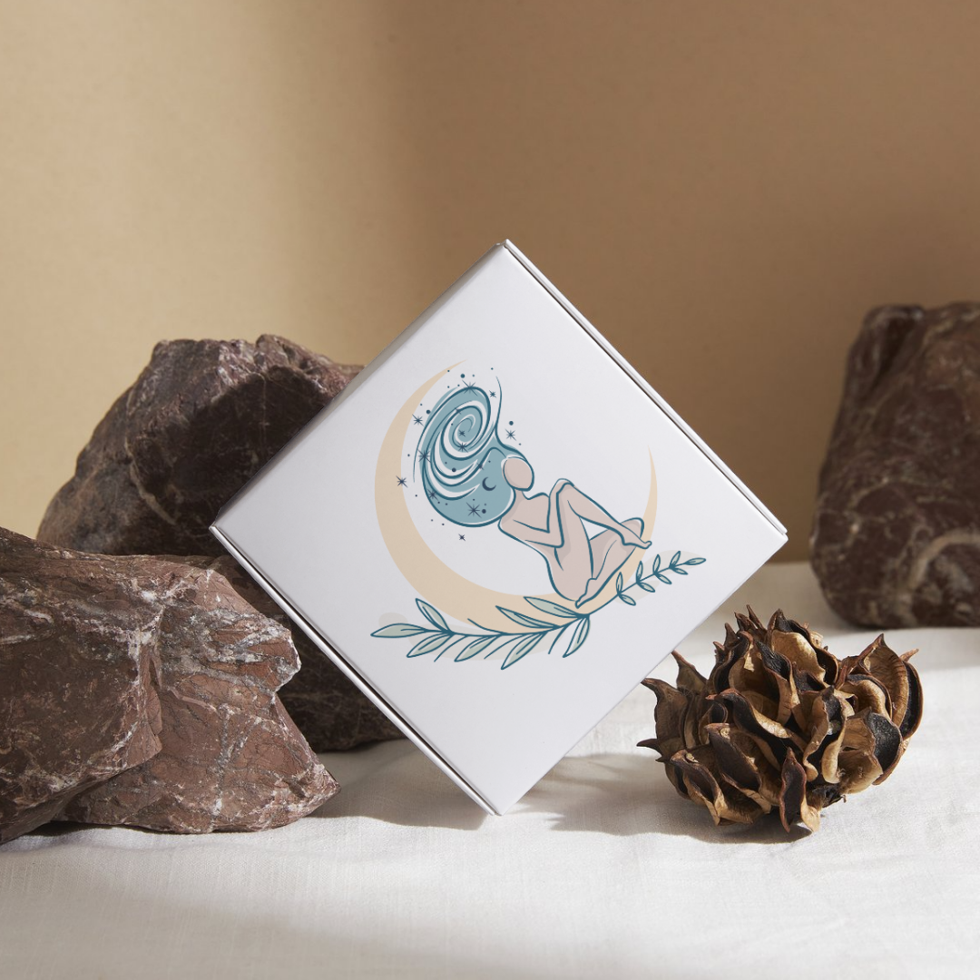 Logo femme lune La Sorcière graphique spiritualité ésotérisme magie