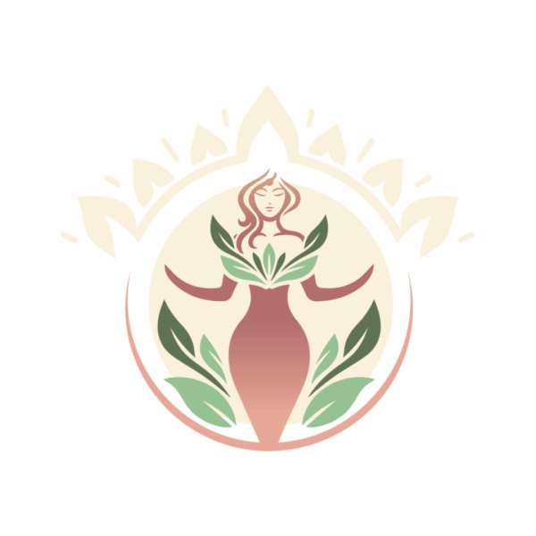Logo femme fleur La Sorcière graphique spiritualité ésotérisme magie