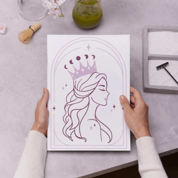 Logo reine lunaire La Sorcière graphique spiritualité ésotérisme magie