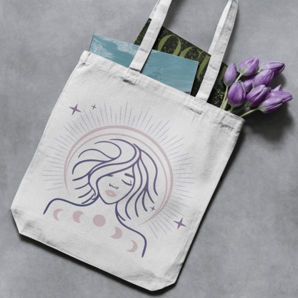 Logo femme lune La Sorcière graphique spiritualité ésotérisme magie
